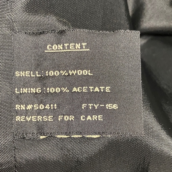 Donatella Black 100% Wool Women's Long Blazer Jacket Full Zip Up Closure Lined - Picture 6 of 7